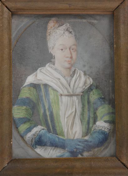LOT OF THREE MINIATURES ON VELLUM
Two painted...