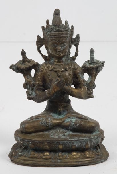 CHINE-TIBET, XXe siècle
Sujet en bronze représentant...