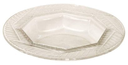 LALIQUE FRANCE
Coupe en verre motif Fougères...