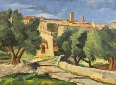 Alfred RIGNY (XXe)
Village du Midi Huile...
