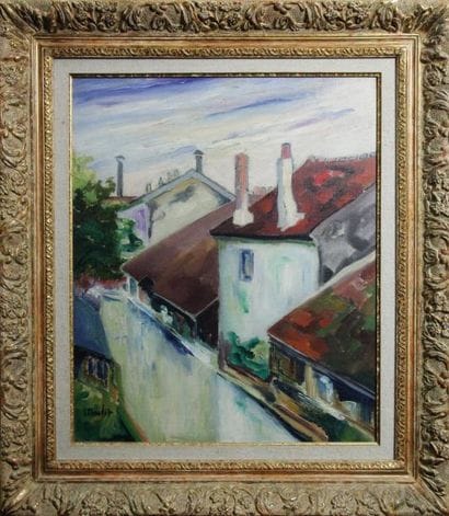 Elisée MACLET (1881-1962)
Les toits Huile...