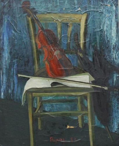 PAPAZ (XXe)
Nature morte aux instruments...