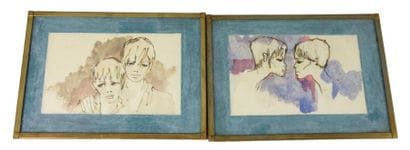 Edouard MAC AVOY (1905-1991)
Portrait double...