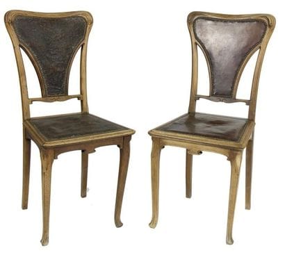 GAUTIER & POINSIGNON
Paire de chaises en...
