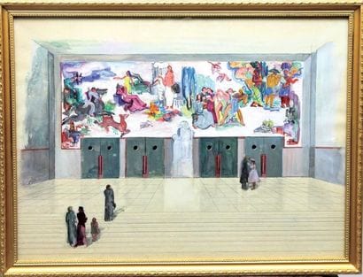 Simone PAULIER (1916-2010)
Projet de fresque...