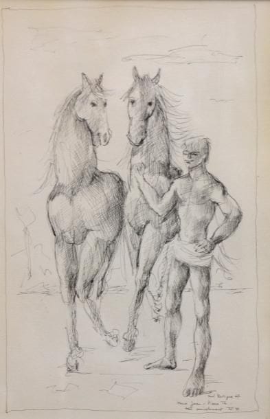 René BOLLIGER (1911-1971)
Cavalier et deux...