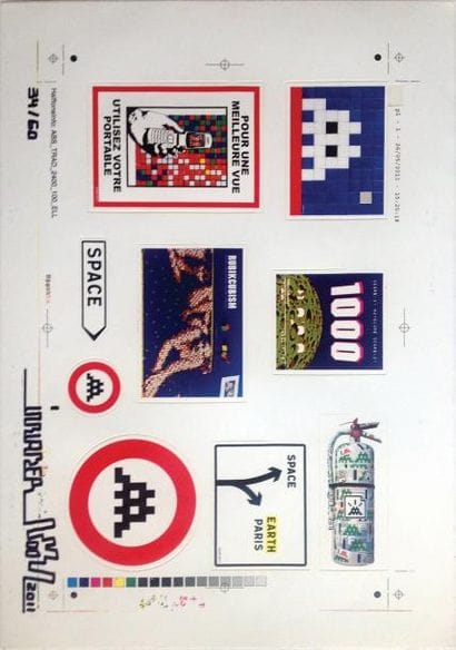 INVADER (né en 1969)
Stickers, 2011 Edition...