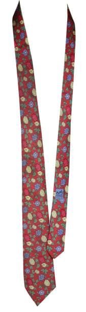 HERMES
Cravate en soie, motifs de fleurs,...