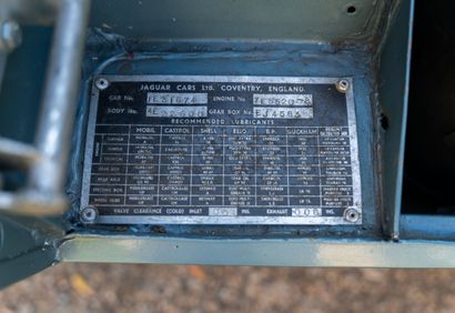 1965 JAGUAR TYPE E 4,2L
Carte grise : Française
Numéro...