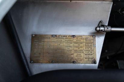 1957 AC ACE ROADSTER
Carte grise française
Châssis...