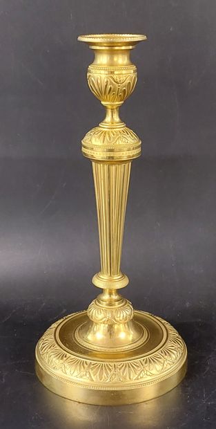 Gilded bronze CANDLESTICK 

Directoire/Consulate...