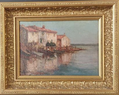 MORANDEZ?

View of Martigues 

Oil on panel,...