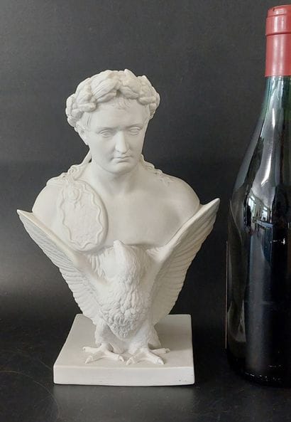 BUST OF NAPOLEON I in biscuit porcelain,...