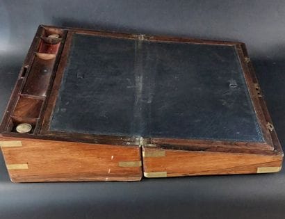 WRITING DESK made of mahogany, mahogany veneer,...