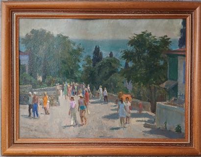 ECOLE MODERNE

Personnages dans un parc 

Huile...