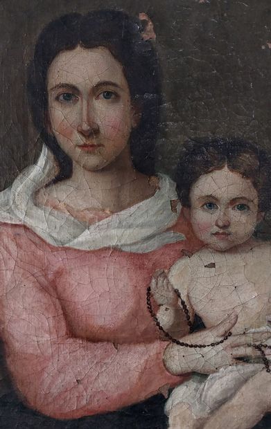 19th-Century School

Woman with a Child

Oil...