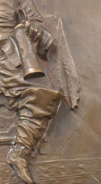 RENARD

Buveurs

Paire de plaques en bronze...