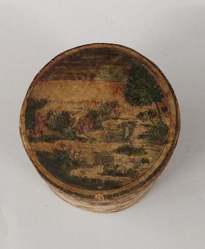Cardboard POWDER BOX, with a lid decorated...