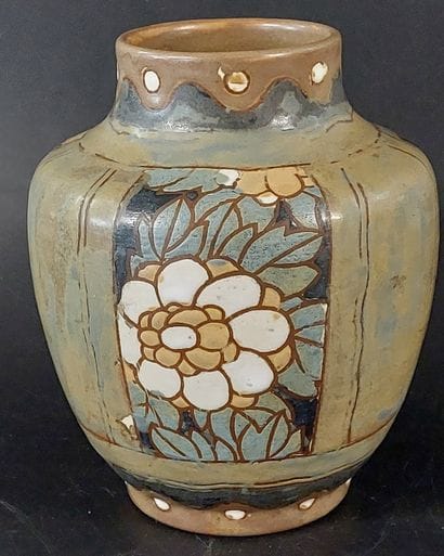 KERAMIS

Small stoneware vase with floral...