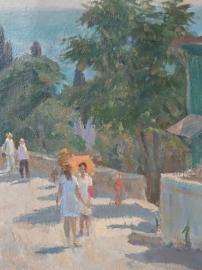 ECOLE MODERNE

Personnages dans un parc 

Huile...