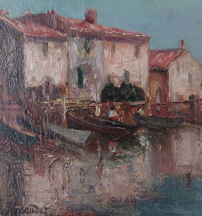 MORANDEZ?

View of Martigues 

Oil on panel,...