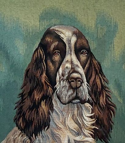 A. COUTURIER, AUBUSSON

Springer spaniel

Tapisserie

54...