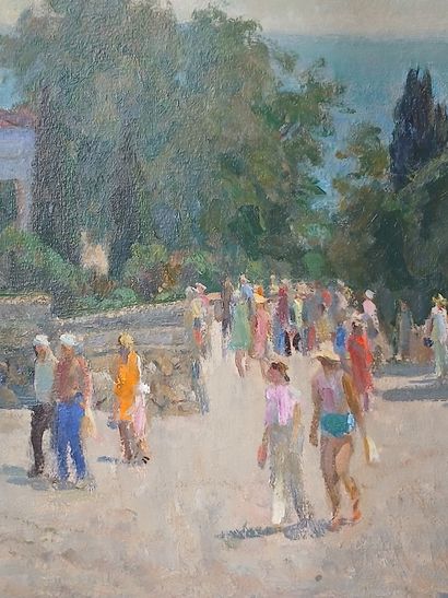 ECOLE MODERNE

Personnages dans un parc 

Huile...