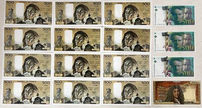 LOT DE 20 BILLETS DE 500 FRANCS

- 1 
