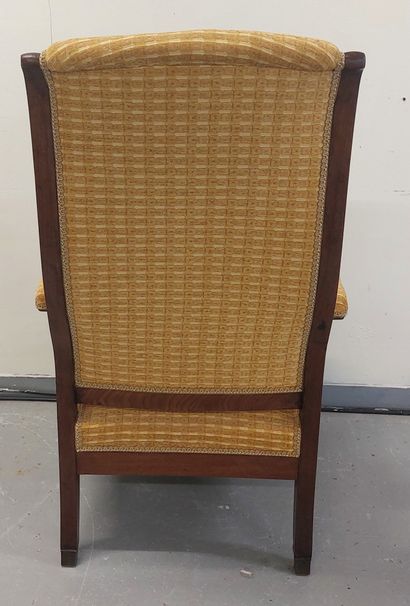 ARMCHAIR made of mahogany and mahogany veneer,...