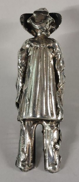SMALL BOX made of silver-plated bronze, with...