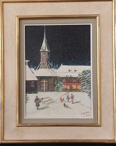 C. JAVIER

Winter in Honfleur

Oil on canvas,...