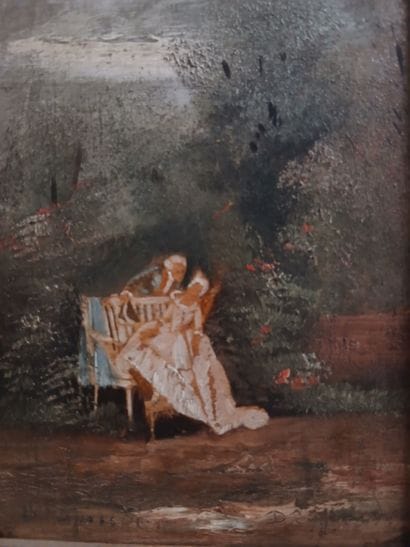 ECOLE DU XIXème siècle

Scène galante

Deux...