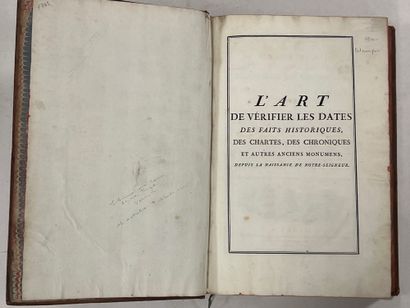 THE ART OF VERIFYING THE DATES OF HISTORICAL...