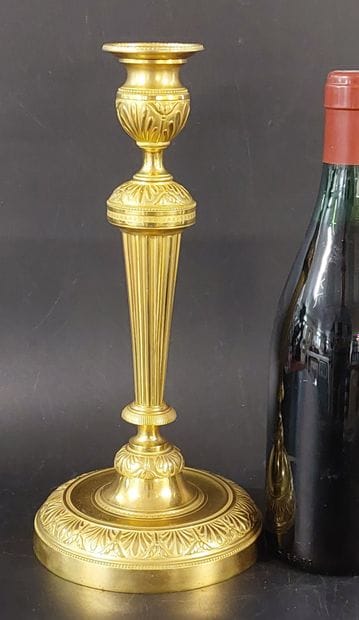 Gilded bronze CANDLESTICK 

Directoire/Consulate...