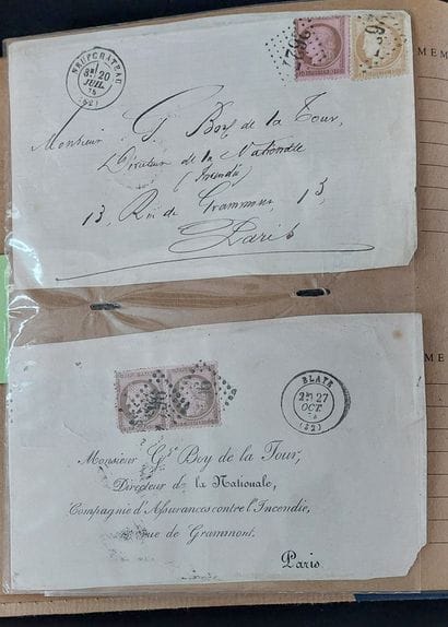 ALBUM CONTAINING OVER 100 LETTERS WITH CLASSIC...