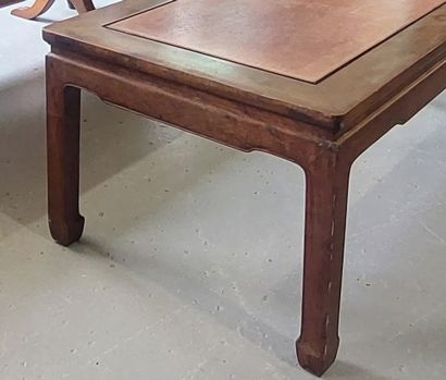 COFFEE TABLE made of natural wood, with a...