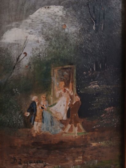 ECOLE DU XIXème siècle

Scène galante

Deux...