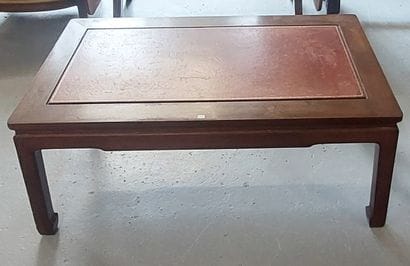COFFEE TABLE made of natural wood, with a...