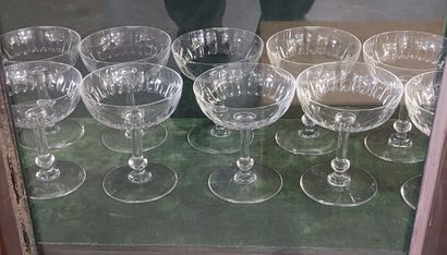 SERVICE DE VERRES en semi-cristal comprenant...