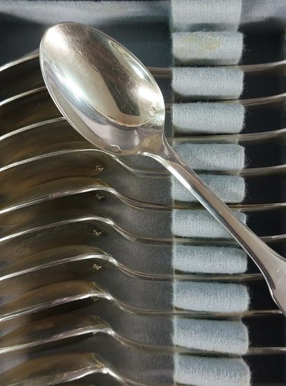 SET OF TWELVE SILVER SPOONS

Minerva hallmark

In...