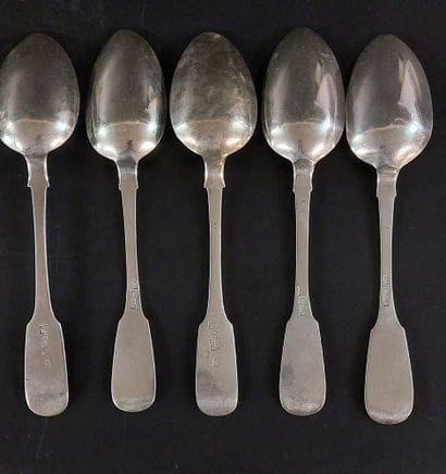 FIVE Russian Silver Spoons

Weight: 360 ...