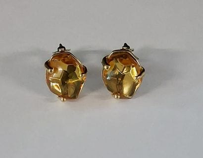 YVES-SAINT-LAURENT

Pair of resin and gold-tone...