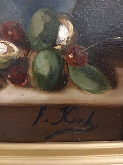 Fritz KOCH (1860-?) 

Nature morte aux fruits...
