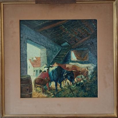Daniel ROUVIERE (1930-2016)

L'étable

Huile...