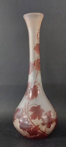 LEGRAS

Vase en verre à décor de feuilles...