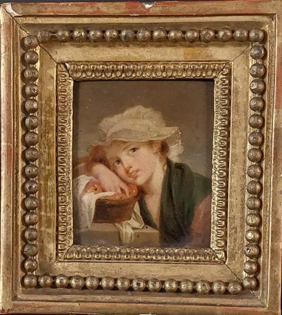 19th-Century School

Young Girl with a Basket...