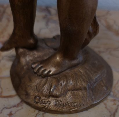 Auguste MOREAU 

Paire d'angelots

Bronze

Signés

H...