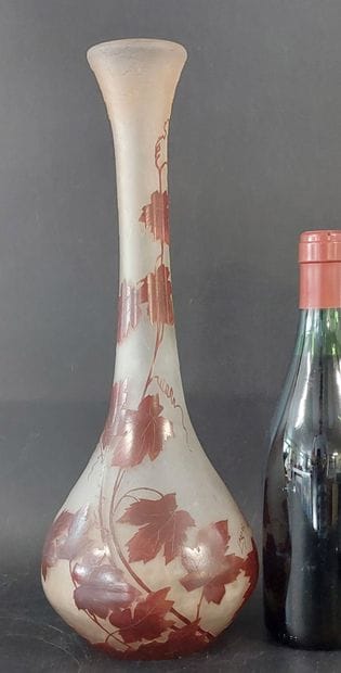 LEGRAS

Vase en verre à décor de feuilles...