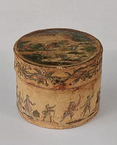 Cardboard POWDER BOX, with a lid decorated...