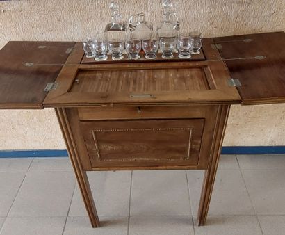 ENGLISH BAR CABINET made of mahogany and...